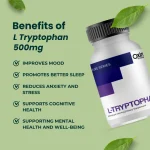 L Tryptophan 500mg Veg Capsules - Image 3